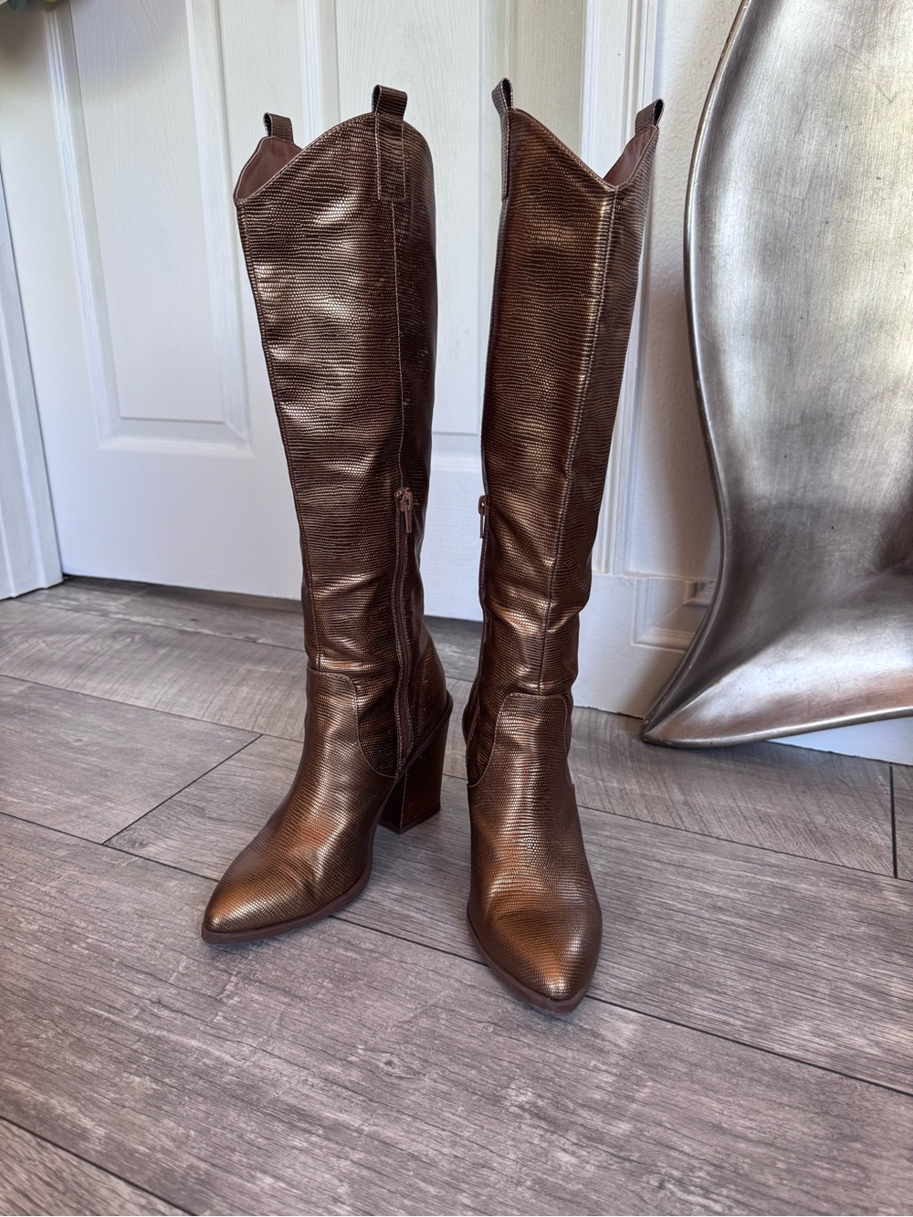 DV by Dolce Vita Nykko Snake Embossed Tall Boot